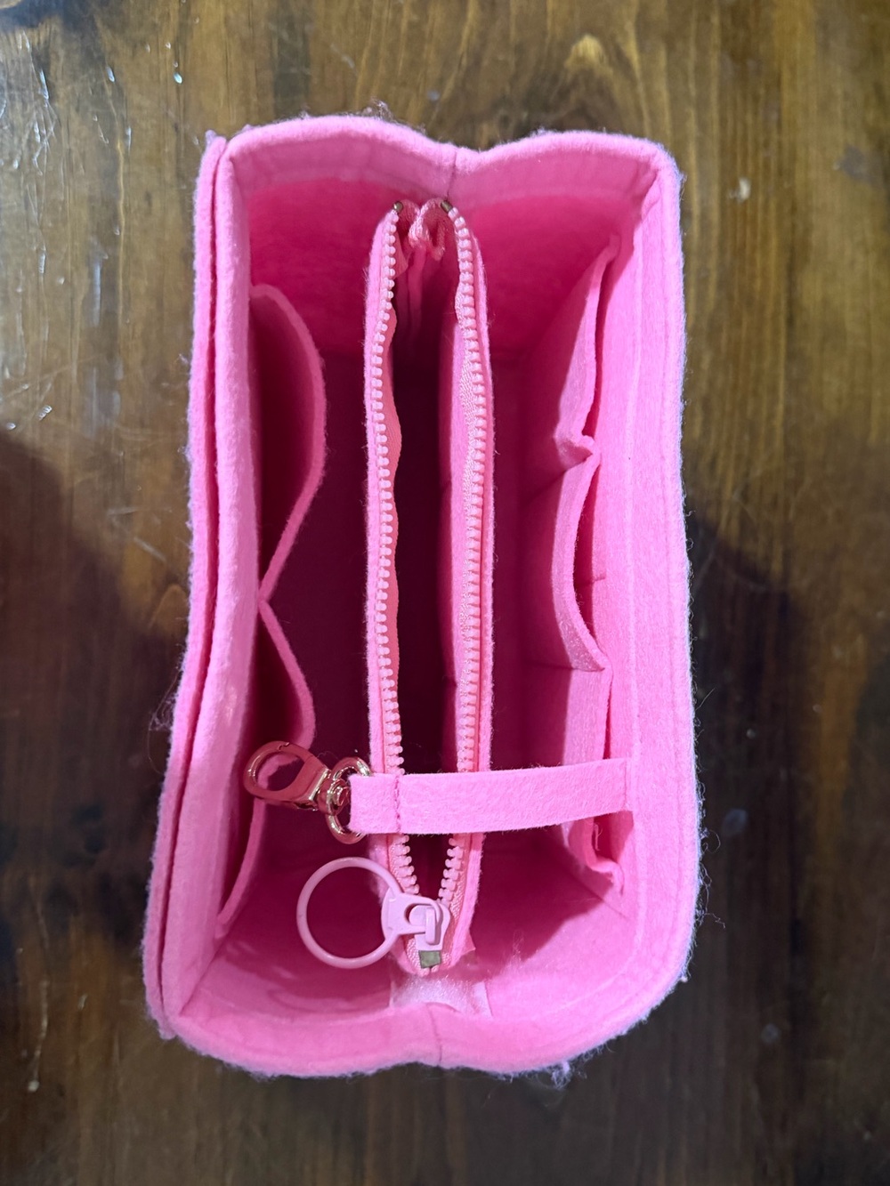 Pink Felt Purse Organizer Insert - For LV Speedy 25